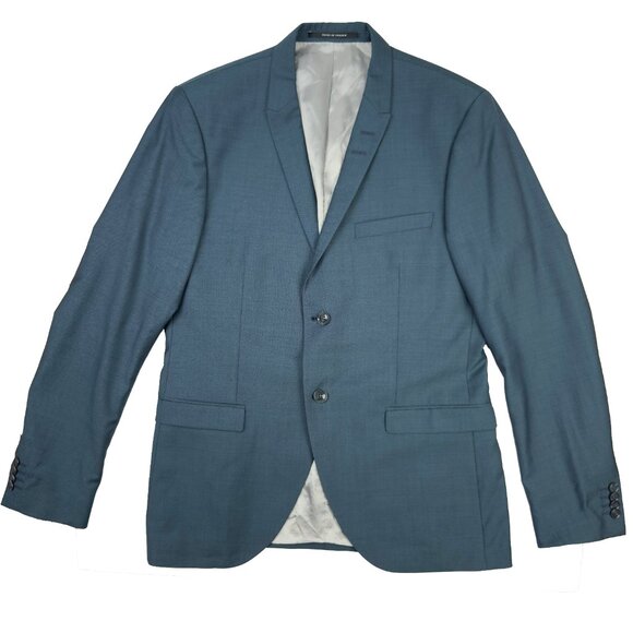 TIGER OF SWEDEN Evert 14 Wool 2B Col 33A Men's Petrol Blue Blazer sz EU 52 - Picture 1 of 10
